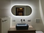 Badkamer renovatie 38 Zeist met regendouche, inbouwkranen, opzetwastafel en moderne inloopdouche